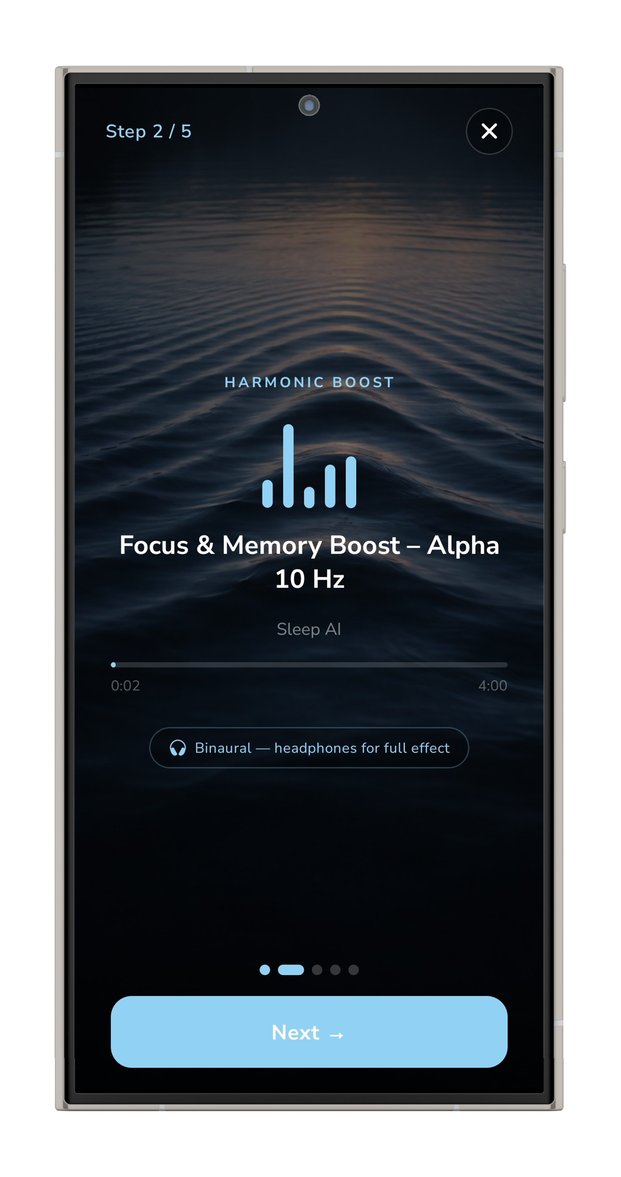 Sleep AI Guru screen on Android