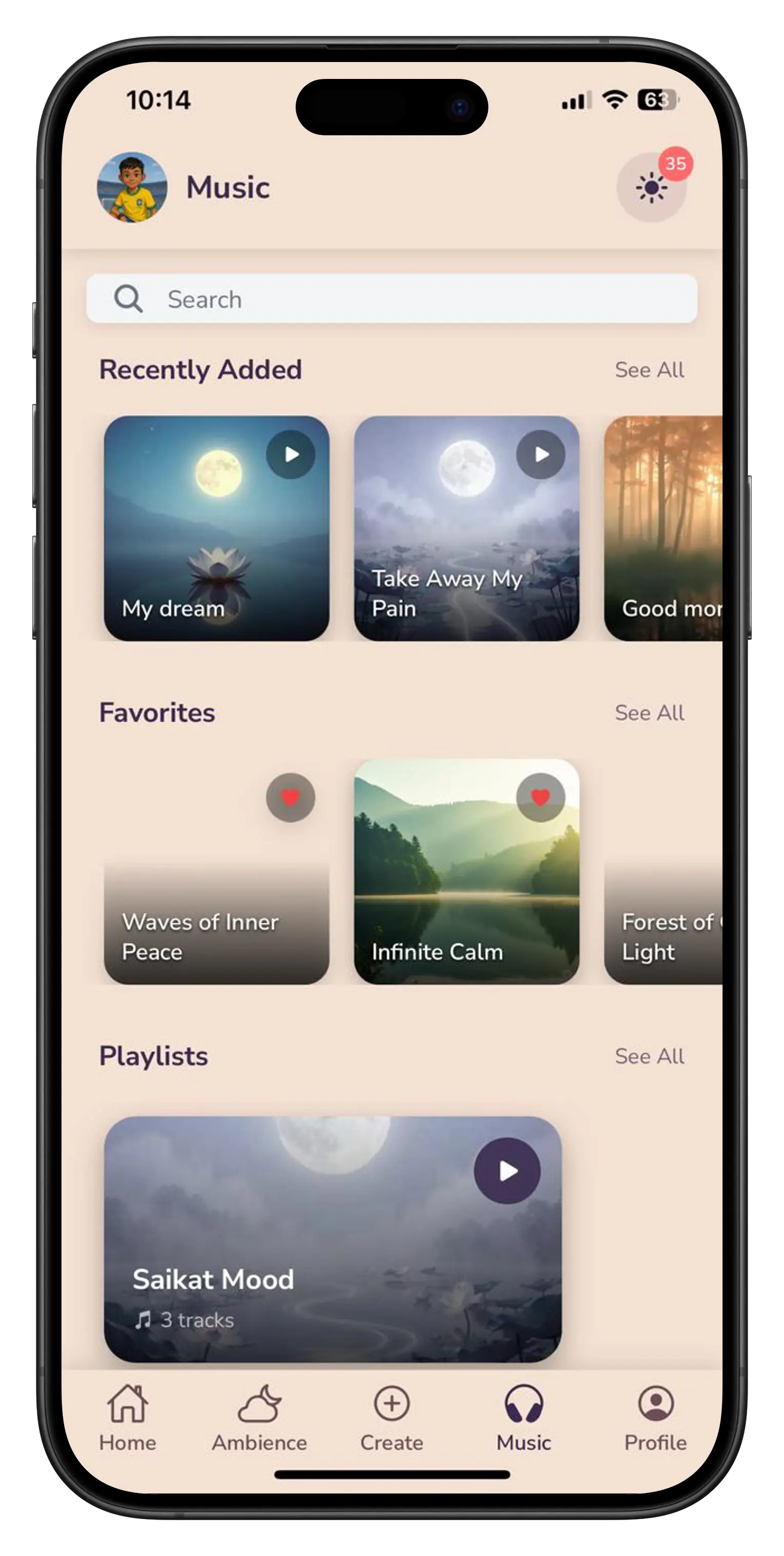 Sleep AI home screen
