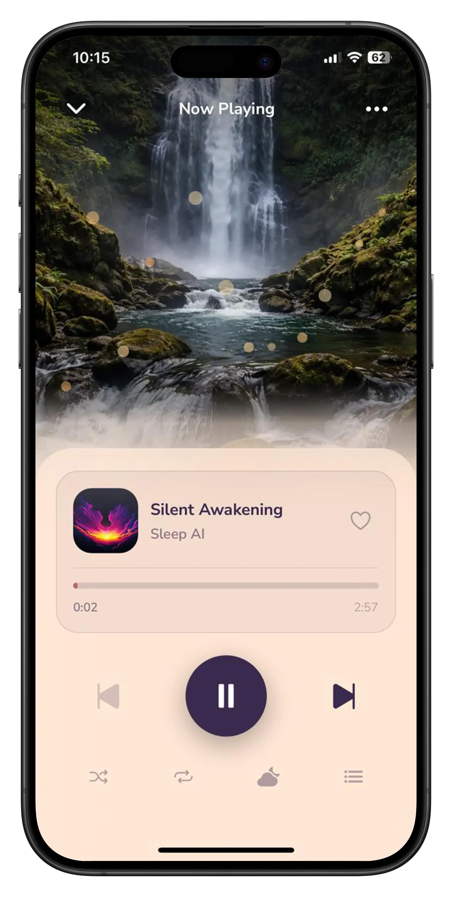 Sleep AI player screen