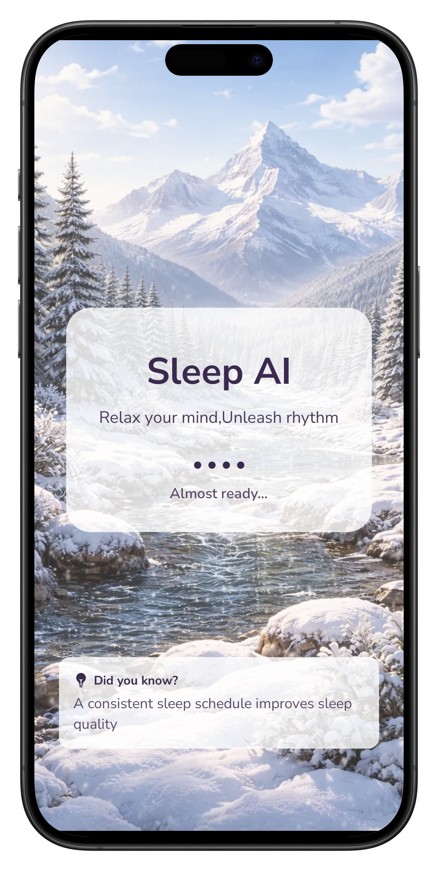 Sleep AI splash screen