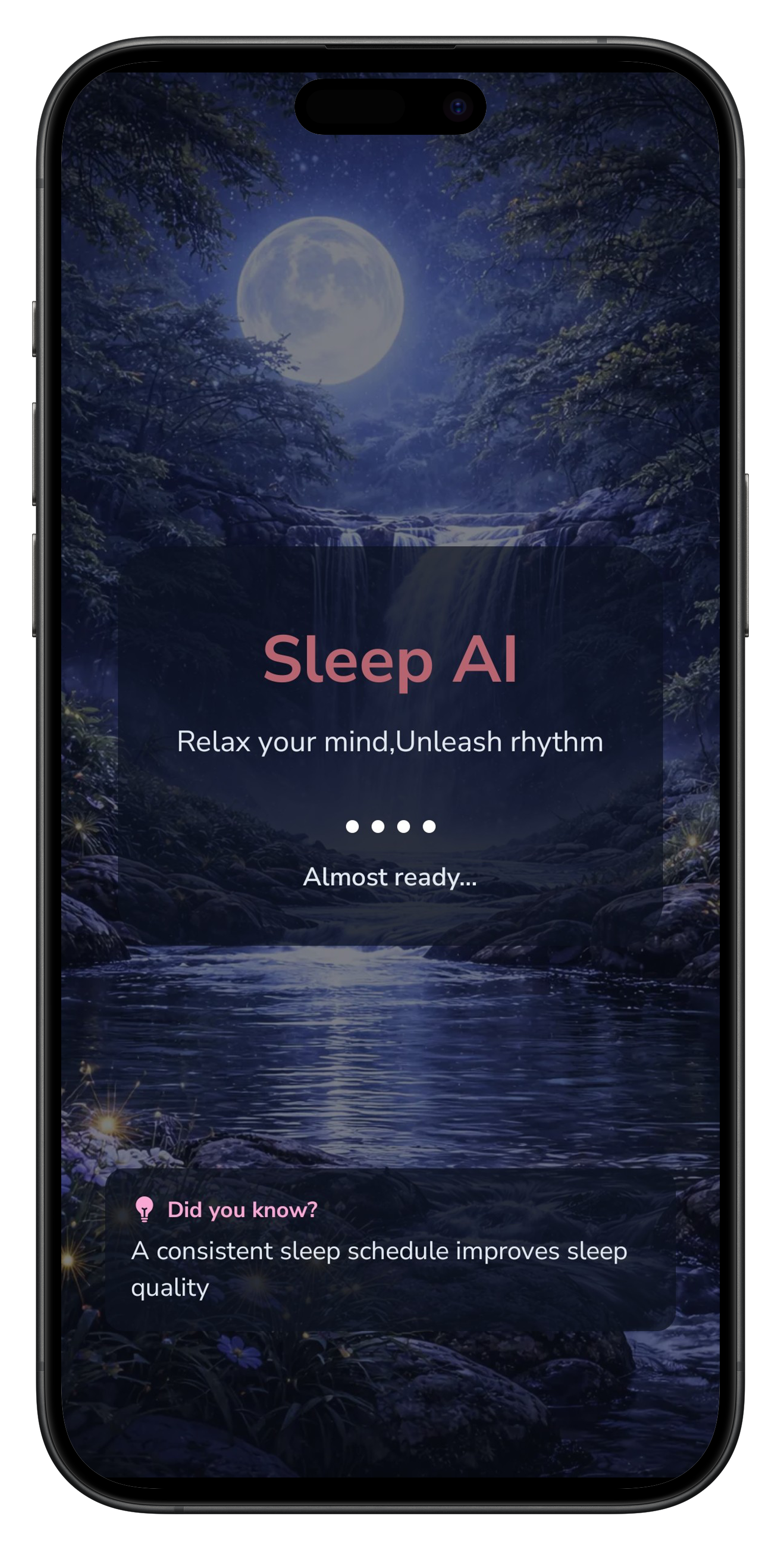Sleep AI Night theme on iPhone